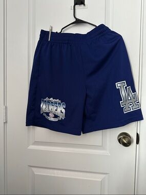 Men's Royal Blue Athletic Shorts with LA Dodgers Logos